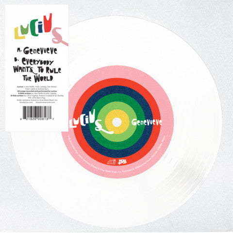Lucius (5) : Genevieve / Everybody Wants To Rule The World (7", Ltd, Whi)