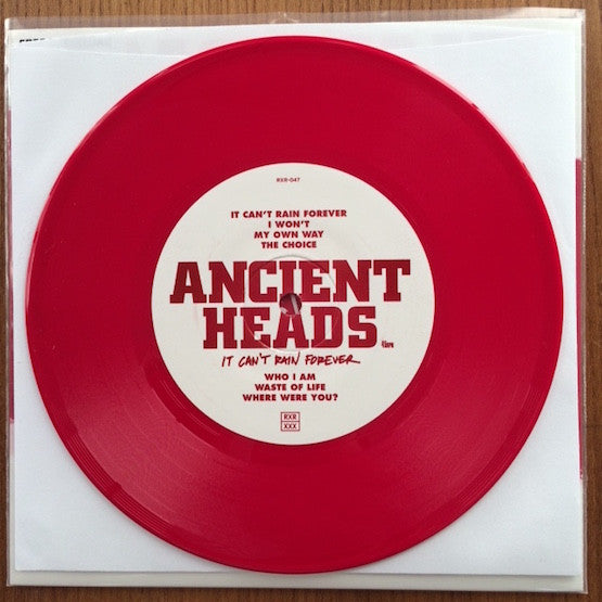 Ancient Heads : It Can't Rain Forever (7", EP, Red)