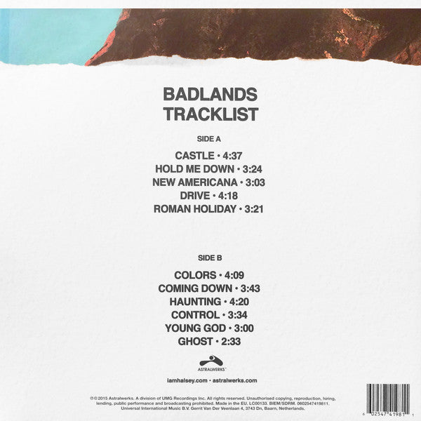 Halsey : Badlands (LP, Album, Blu)