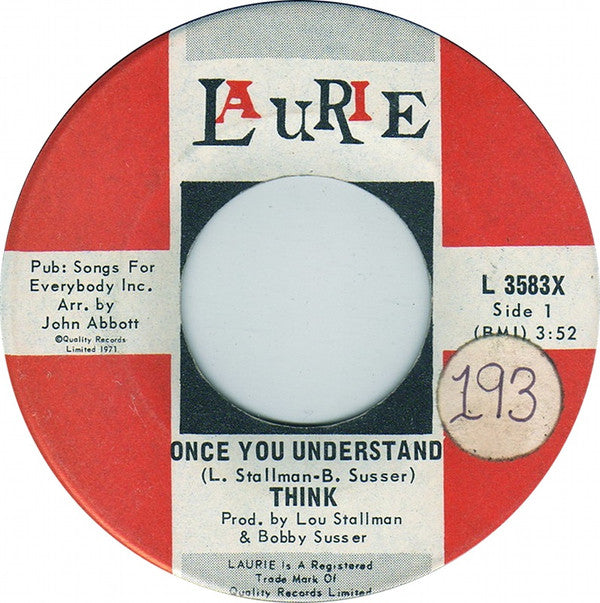 Think (2) : Once You Understand / Gather (7", Single)