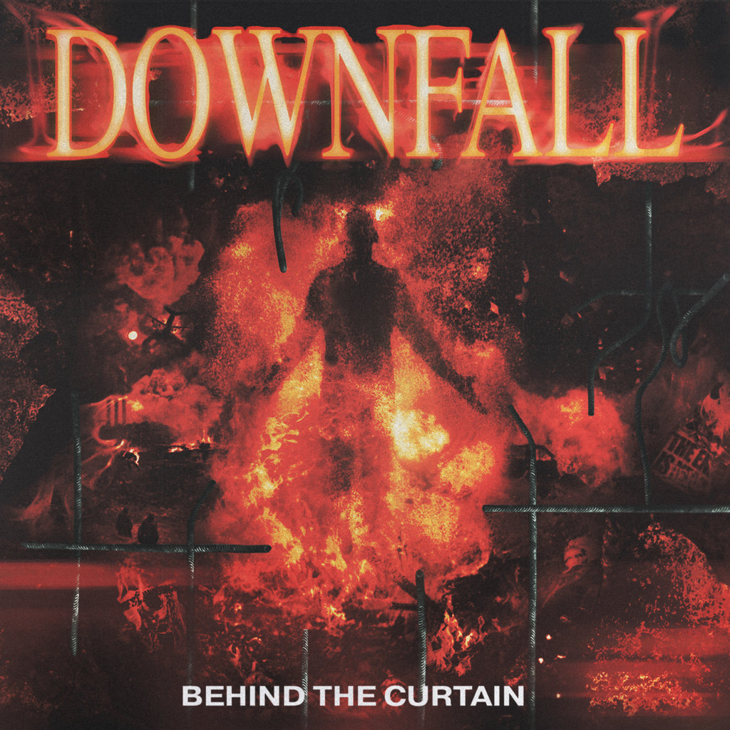 Downfall - "Behind The Curtain" LP (Clear Orange w/Black Splatter)