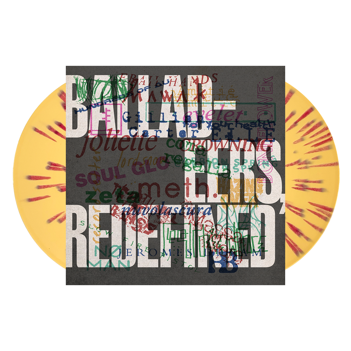 Various Artists - “Balladeers, Redefined” 2xLP - Mustard w/ Red Splatter